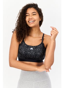 Adidas Women Floral Print Padded Sports Bra, Multicolor  - Image 1
