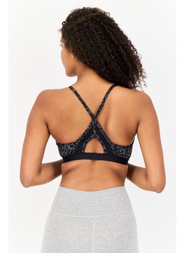 Adidas Women Floral Print Padded Sports Bra, Multicolor  - Image 2