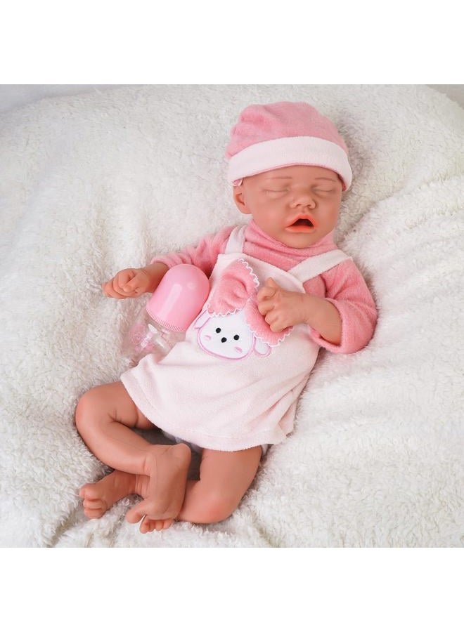 KUICEO Silicone Reborn Baby Dolls-17.7 Inch Realistic Newborn Anatomically Correct Girl with Realistic Blood Vessels and Skin，Silicone Full Body Lifelike Baby，for Kids 3+ & Collectors - Image 1