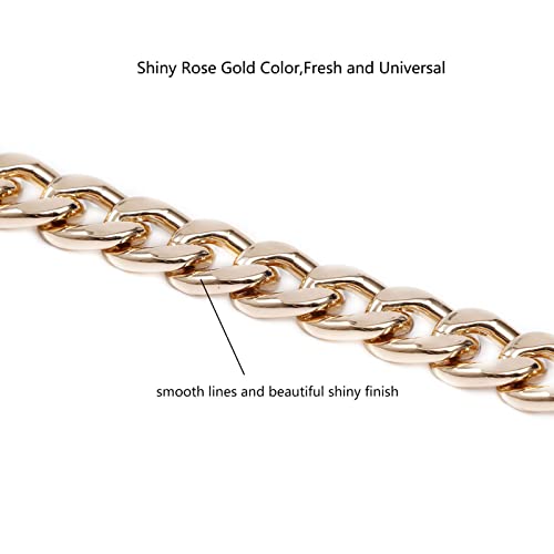 Xiazw Medium Size Fabulous Metal Shoulder Crossbody Purse Strap Replacement Bag Chain Accessories (48‘’, Gold) - Image 3