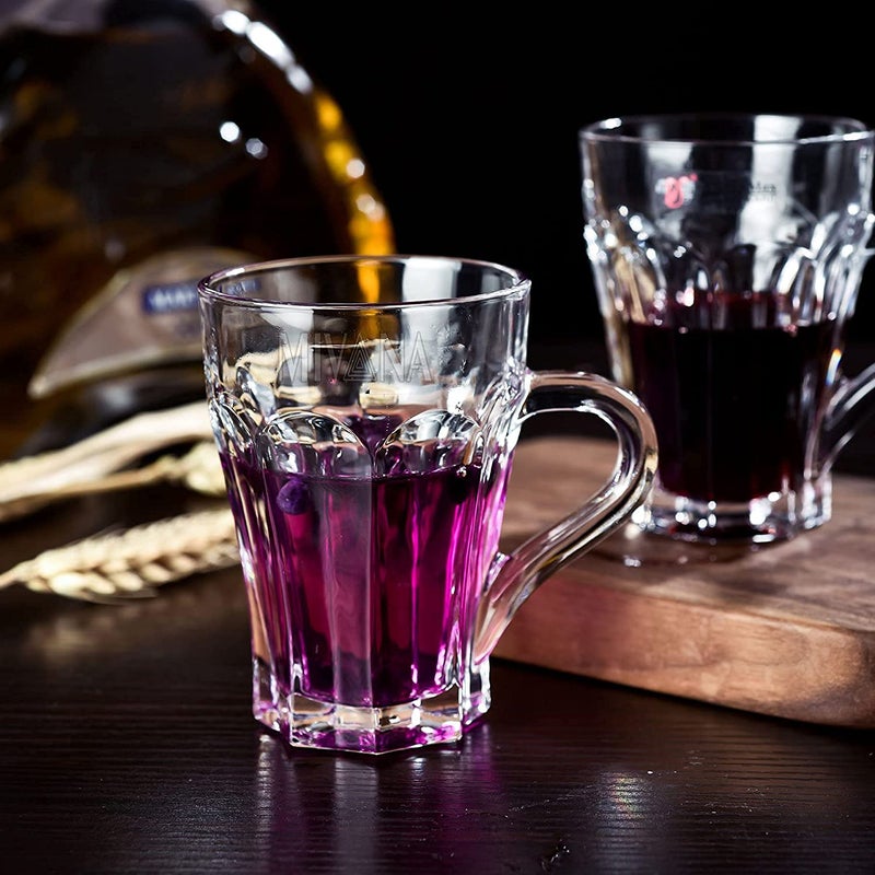 MIVANA Mivana Tea and Coffee Cup Glass Mug Used for Tea Coffee Green Tea Lemon Tea Cup Lotus 170 ML 6 pcs  - Image 2