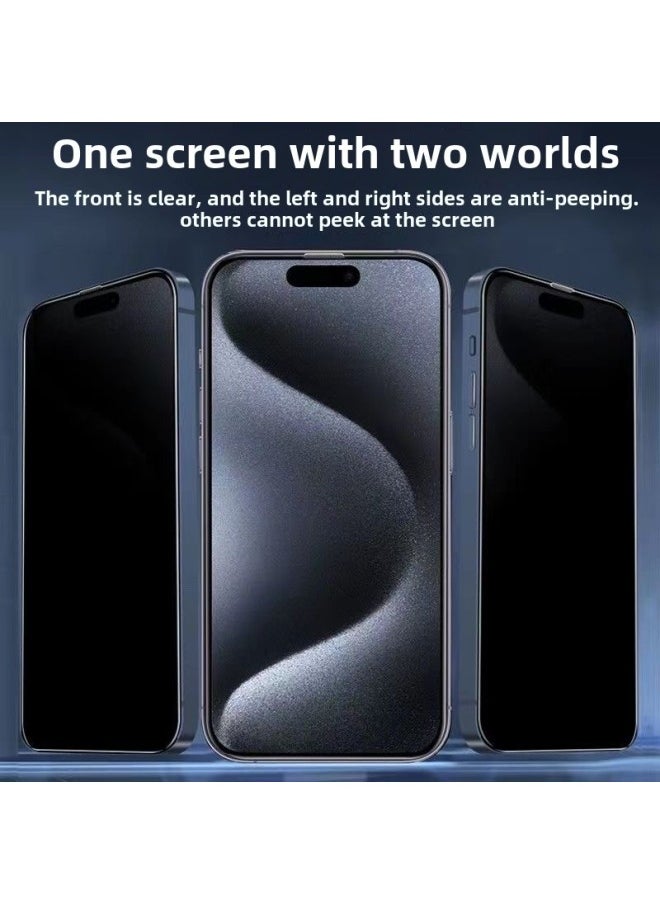 Generic - Iphone16e Full Screen Tempered Film For Apple 15Pro Max Metal Mobile Phone Film For 13Pro Dust-proof Net Anti-peep-Color:Dustproof Net  (with Packaging)-Dimensions:iPhone11 - Image 1