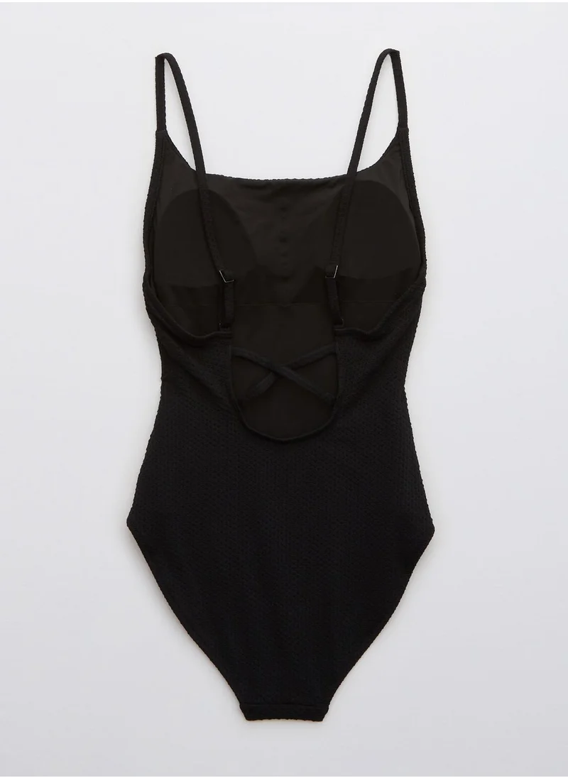 Aerie Strappy High Leg Swimsuit