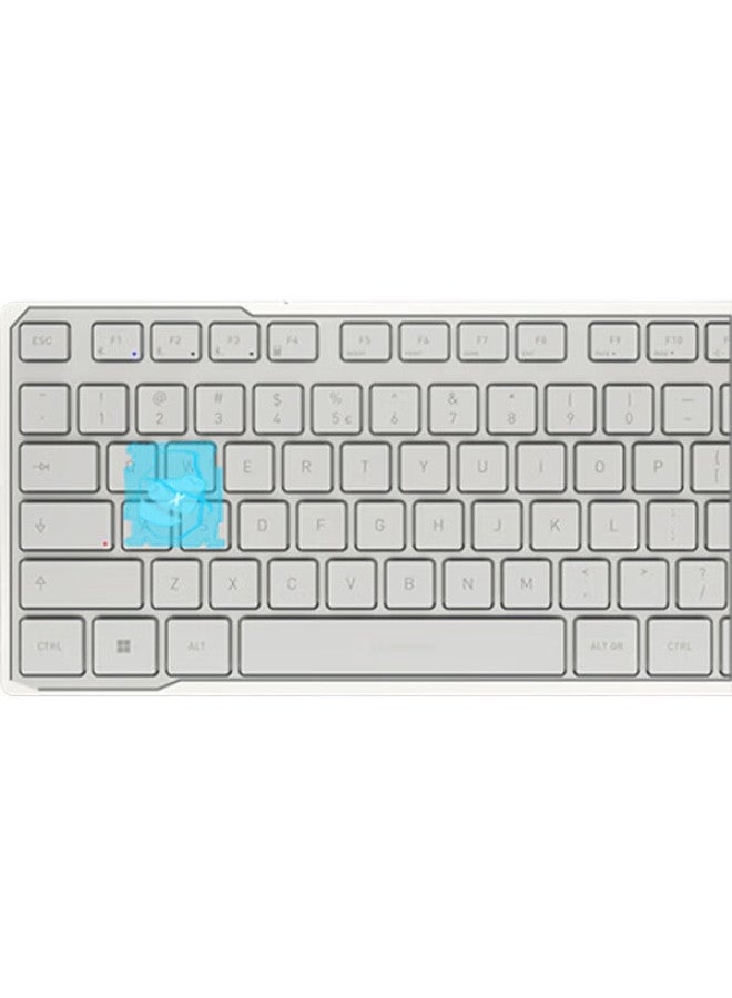 Cherry Kw7100 Mac Keyboard Mini Wireless Slim Business Office Home Portable Mini Apple Keyboard Bluetooth Three-Way Membrane Moonlight White - Image 3