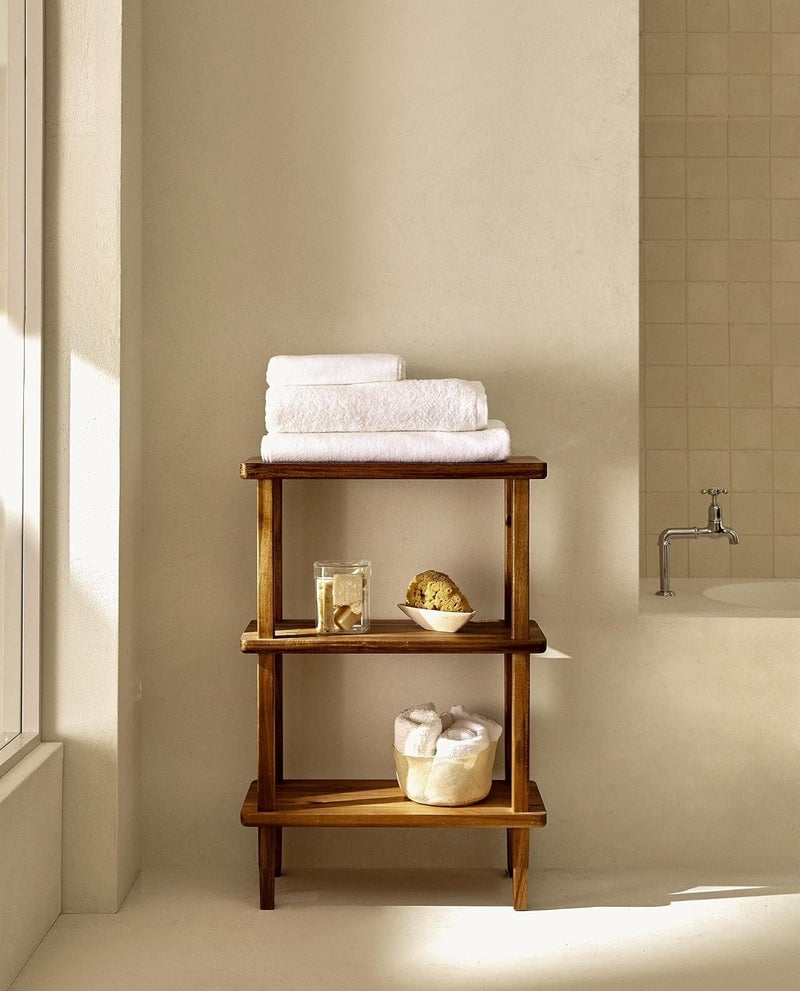 ODEJIA ODEJIA Modern 3Tier Shelving Unit for Organize Essentials in Living Room Bedroom HallWay Kitchen 217 x 98 x 315 Natural Finish  - Image 1
