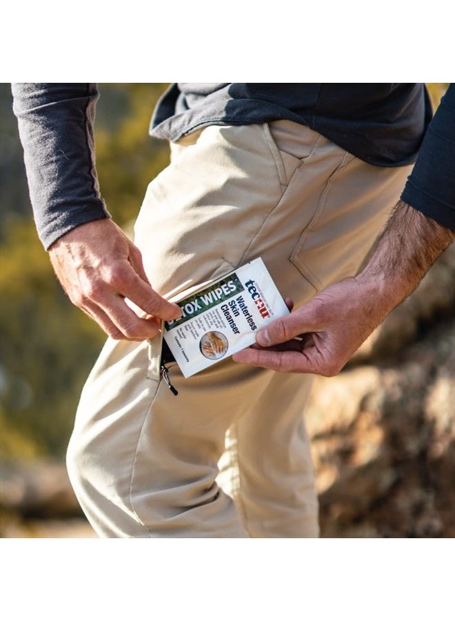 Tecnu مناديل ديتوكس، مناديل لسمّية اللبلاب، مناديل فردية كبيرة تزيل الزيت المسبب للطفح الجلدي من البشرة، بدون ماء، أيضًا لسمّية البلوط وسمّية السُمّاق، 12 قطعة - Image 4