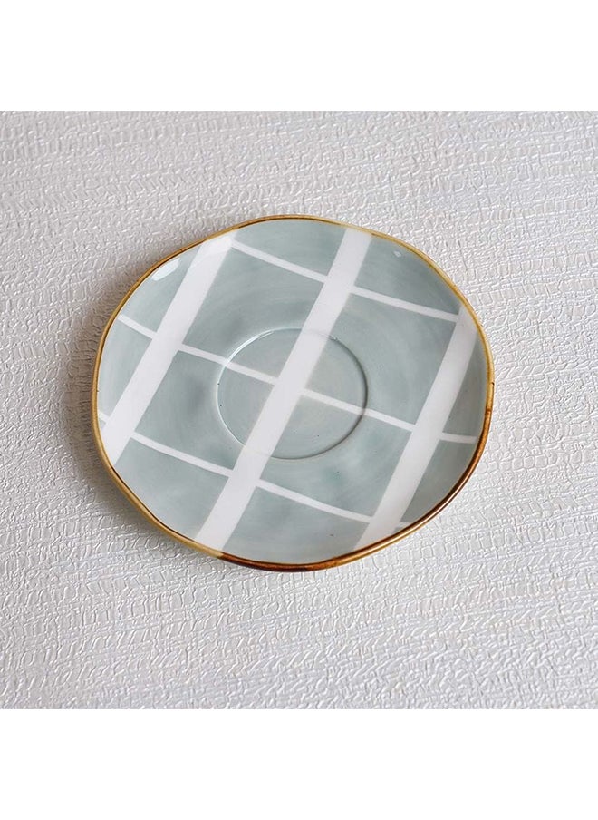 DANUBE HOME Akesha Cup And Saucer 200 Ml Fine Porcelain Stylish Cup and Saucer Elegant Tableware Tea Party Essentials For Home Kitchen & Dining Room Blue  - Image 3