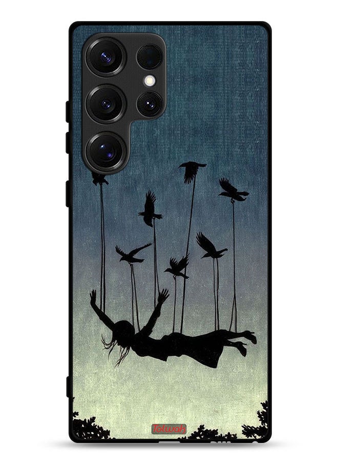 Tolwak - Samsung Galaxy S25 Ultra Protective Case Cover Birds Holding Fallen Girl - Image 1