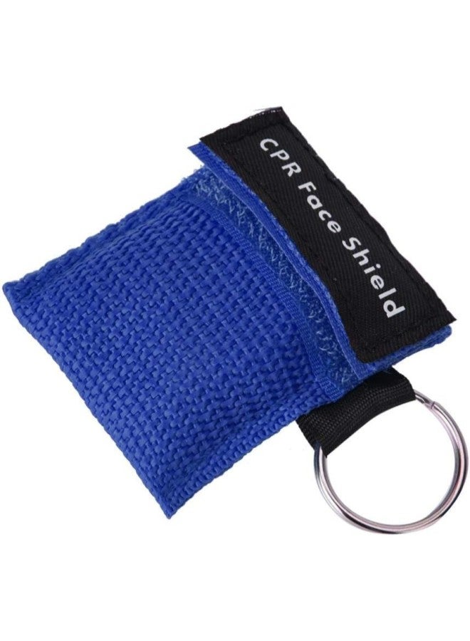 klarako One-Way Valve Emergency CPR First Aid Mask Keychain Health Care Tool, CPR Mask Keychain Ring Emergency Kit ( Blue) - Image 3