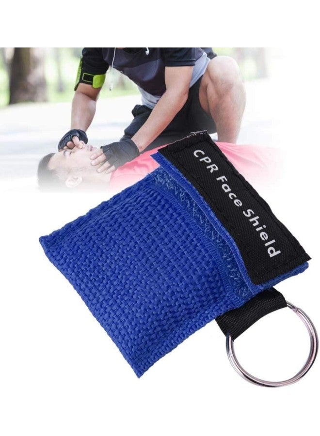 klarako One-Way Valve Emergency CPR First Aid Mask Keychain Health Care Tool, CPR Mask Keychain Ring Emergency Kit ( Blue) - Image 4