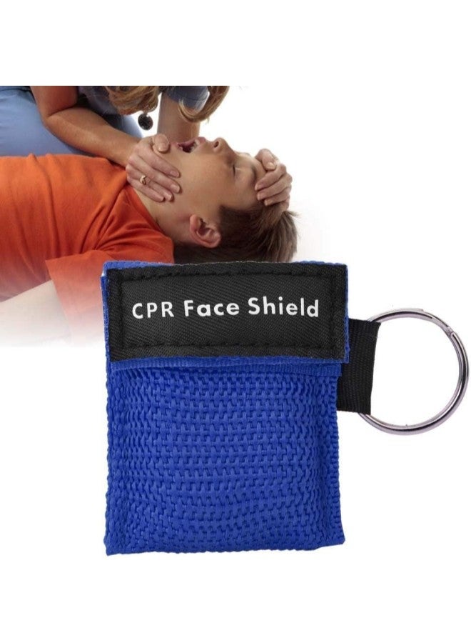 klarako One-Way Valve Emergency CPR First Aid Mask Keychain Health Care Tool, CPR Mask Keychain Ring Emergency Kit ( Blue) - Image 5