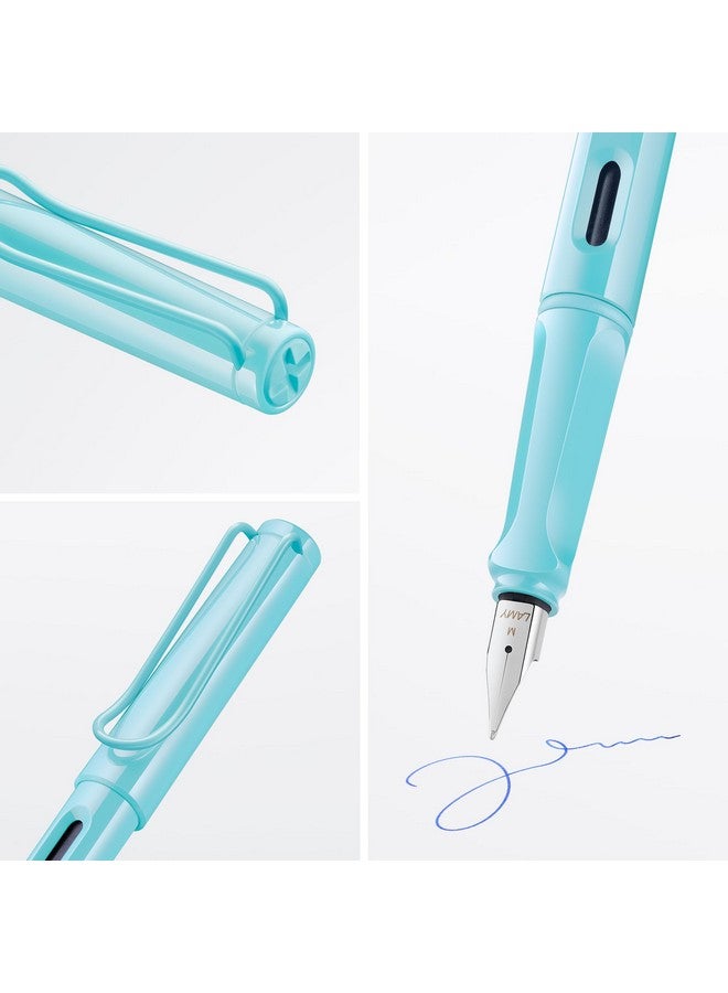 LAMY Lamy Safari Fountain Pen Special Edition 2023 AquaSky Medium nib - 0D1 with Ink Converter  - Image 2