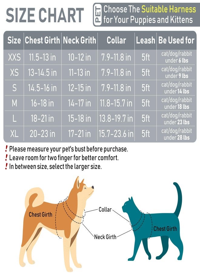 GAMUDA Small Pet Harness Collar and Leash Set, Step in No Chock No Pull Linen Fabric Soft Mesh Dog Vest Harnesses Reflective for Dogs Puppy Cats Kitten Rabbit (XXS, White) - Image 3