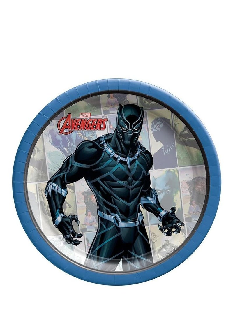 Amscan Black Panther, 59 Piece Tableware Supplies, Includes Napkins, Plates, Cups, Cutlery, Tablecover, Banner And Balloon For 8 Guests - Image 2