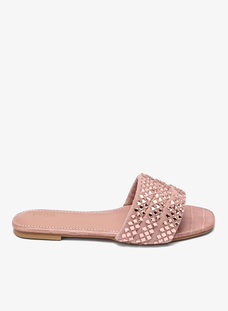 فايور صندل مسطح مزخرف