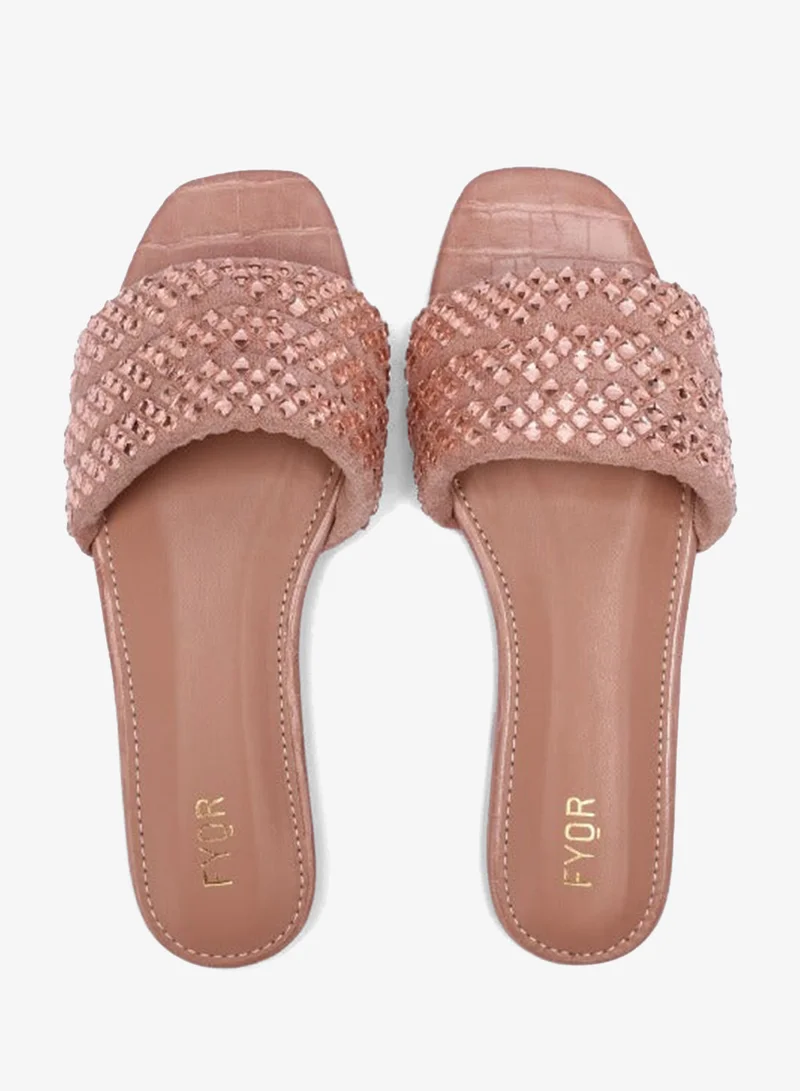 Fyor  Embellished Flat Sandal MY 239 for Women | Best Price UAE