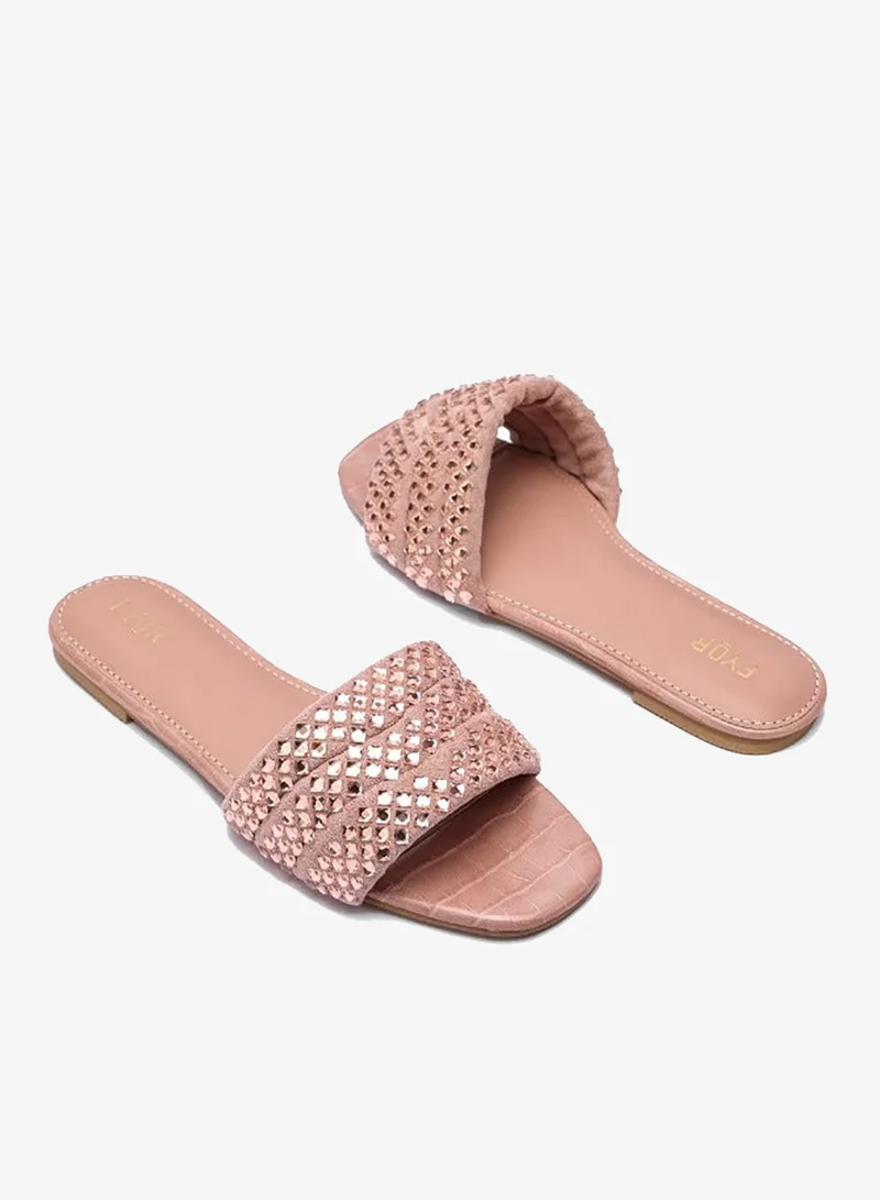 Fyor  Embellished Flat Sandal MY 239 for Women | Best Price UAE