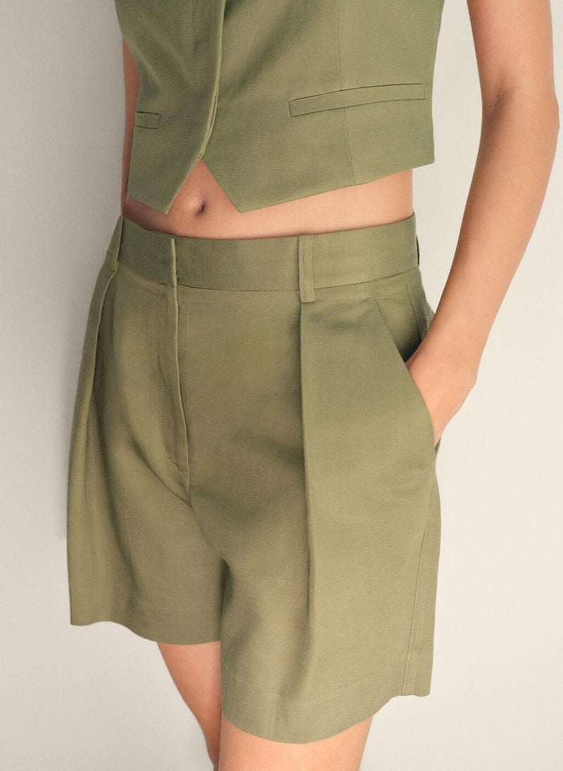 MANGO Wideleg Pleated Trousers  - Image 3