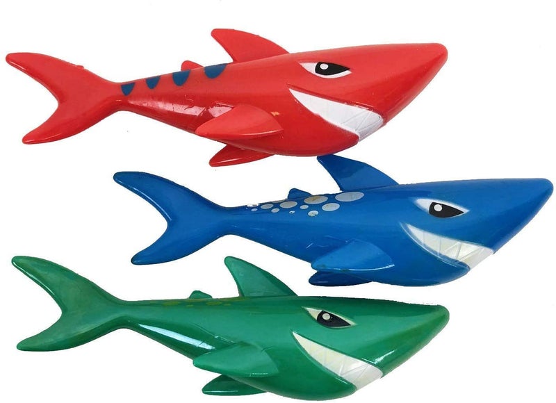 Banzai 3 Piece Magical Mermaid Dolls and 3 Piece Dive Sharks Pool Toys Bundle Set of Pool Toys - Image 4