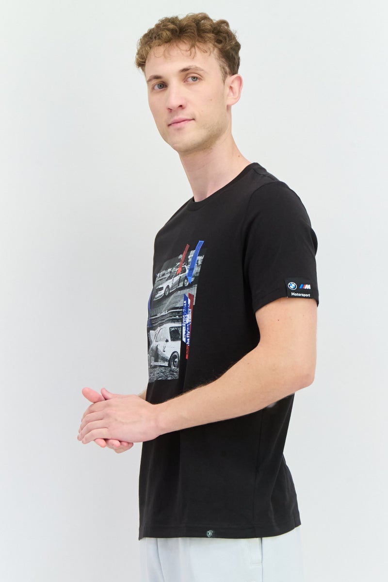 PUMA تي شيرت تدريب قصير الأكمام للرجال من بومه x بي إم دبليو للرياضة، أسود - Image 2