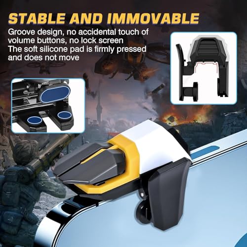 Cubonic 6-Finger PUBG Gaming Trigger, Sensitive Aim and Shoot Mobile Joystick Controller for Android Phones & Smartphones | Yellow - Image 5