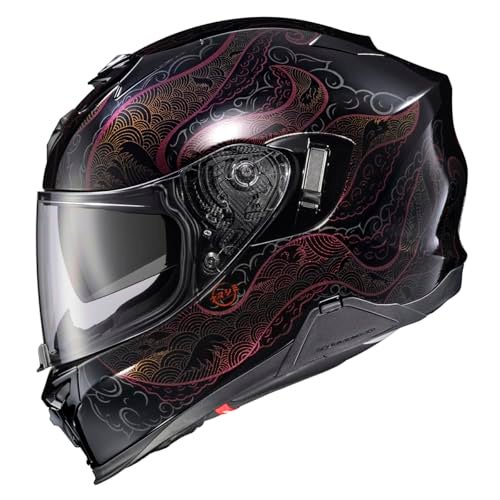 ScorpionEXO T520 Full Face Touring Motorcycle Helmet with Bluetooth Ready Speaker Pockets DOT ECE Approved NamaShimi BlackChameleon Medium - Image 1