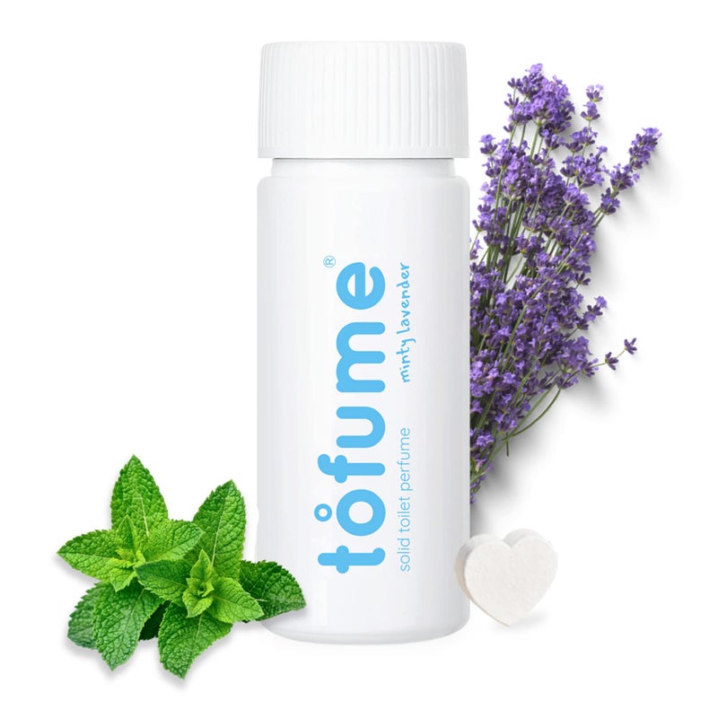 tofume Effervescent Bathroom Air Freshener Fresh Minty Lavender Toilet Deodorizer Bathroom Odor Eliminator Toilet Freshener Flushable Air Freshener Toilet Tablets 1 Pack 30 Tablets