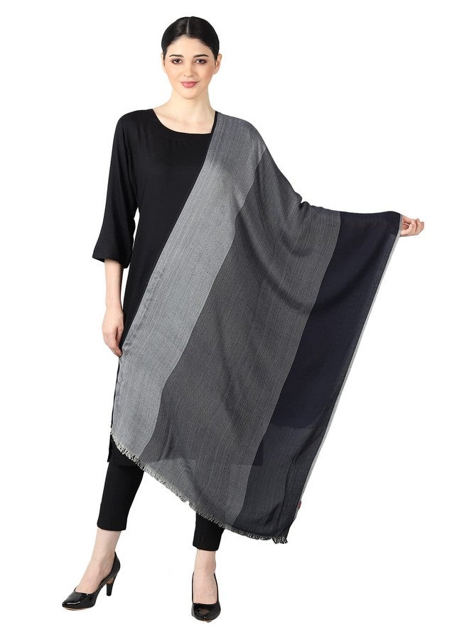 Flyer Women's stole/scarf Colour- Navy Blue & Grey stylish 100% soft viscose ethnic scarves pack of 1 ST-07 - Image 3