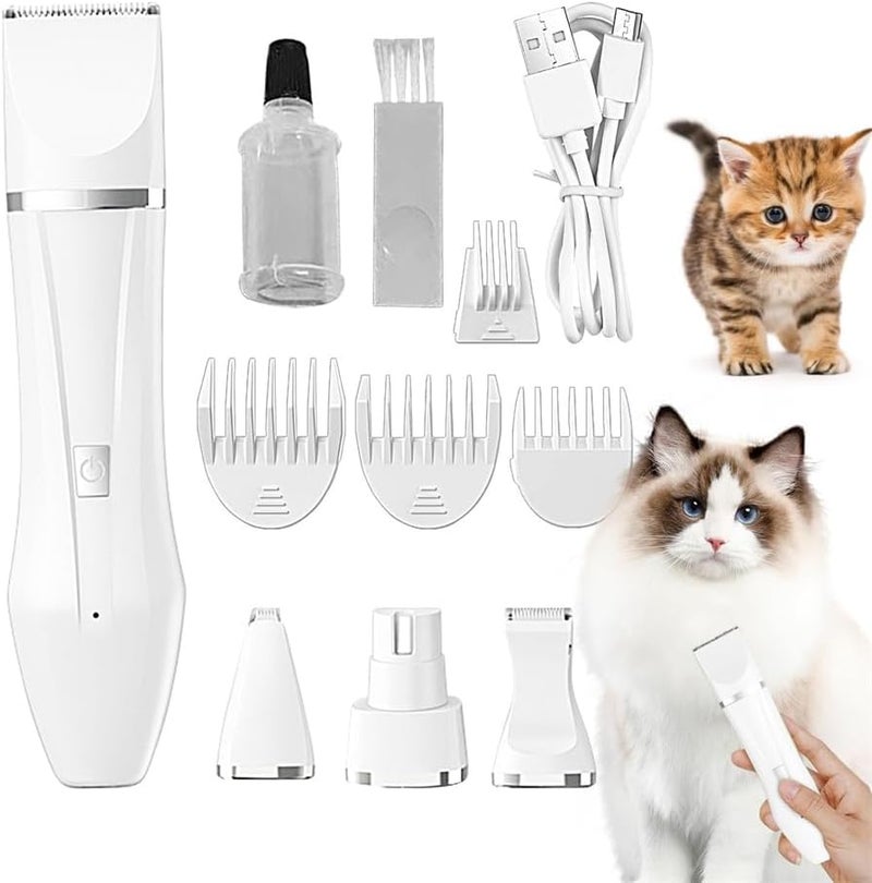 مكينة حلاقة مخالب الكلاب، أداة تجميل كهربائية للحيوانات الأليفة للمخالب، الوجه، المخالب والأذنين، مقصات شعر هادئة للكلاب، القطط، والحيوانات الأليفة الصغيرة - Image 5