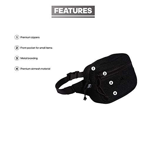 adidas Airmesh Waist Pack/Travel Bag, Black, One Size - Image 2