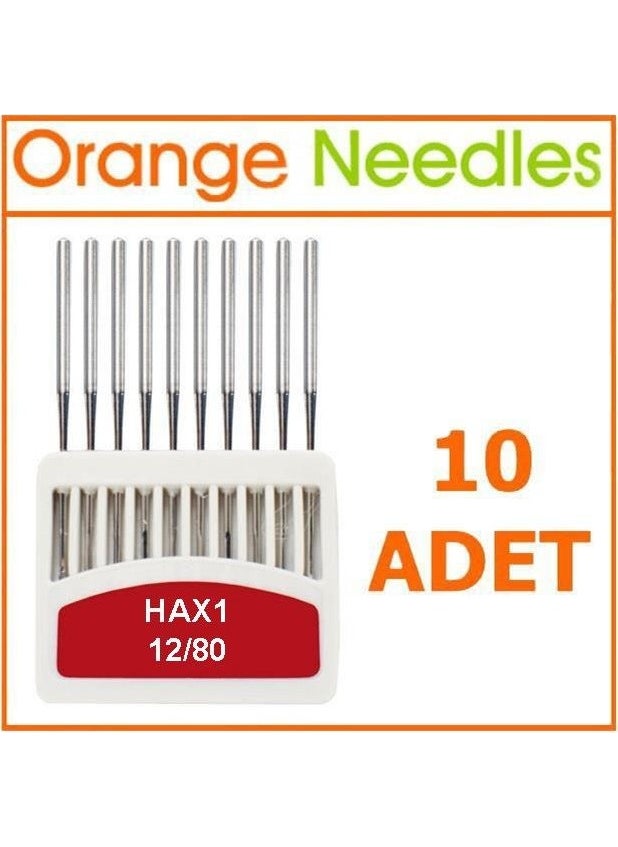 Orange Hax1 Household Sewing Machine Needle 12 Number 20 pcs 