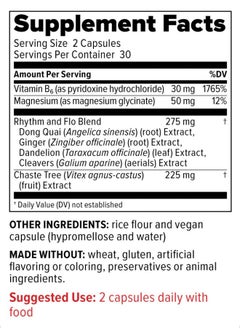 REDD REMEDIES Rhythm & Flo Supports Hormonal Balance Healthy Menstrual Cycles & Pms Relief 60 Capsules  - Image 3