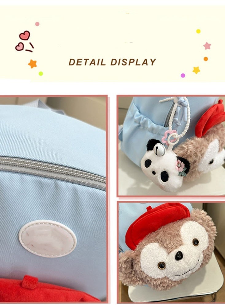 JCB CHIC حقيبة ظهر كبيرة السعة برسوم كرتونية لطيفة، حقيبة مدرسية بحزام قابل للتعديل، حقيبة مدرسية متينة، حقيبة سفر للطلاب - Image 5