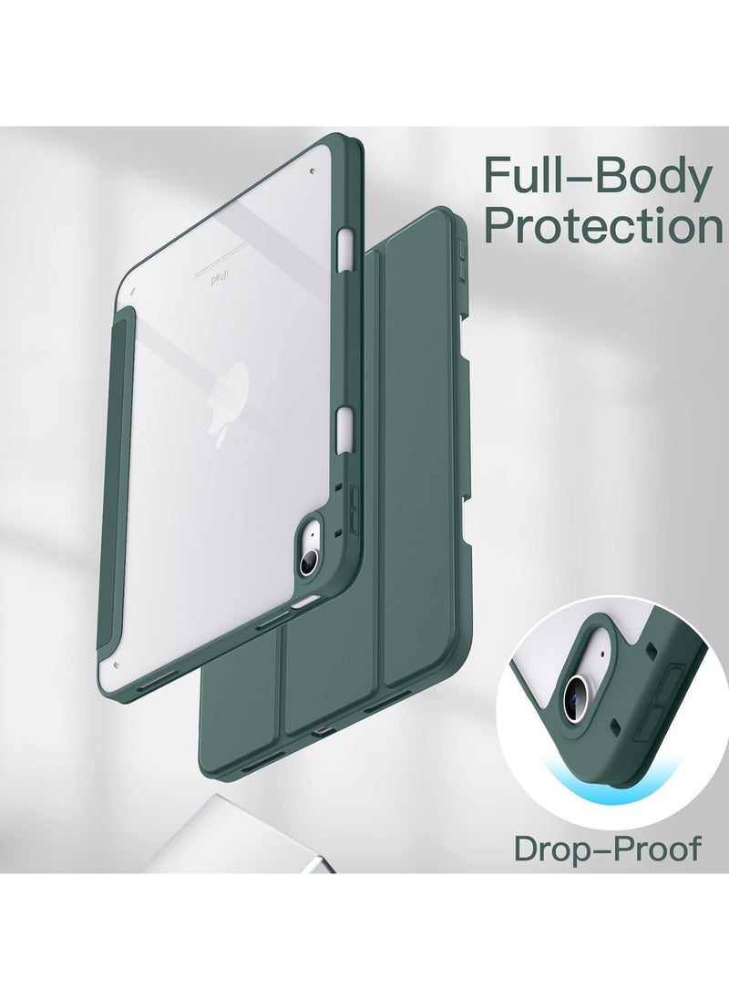 Generic Case for iPad 10th Generation 2022 10.9 Inch with Pen Holder, Shockproof Smart Case Cover with Transparent Back Shell Protective Case Compatible with iPad 10th Gen(Green)  - Image 5