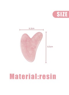 Generic 2-Piece Resin scraper board Guasha Facial Face Neck Body Gua Sha Board Massager Pink  - Image 2