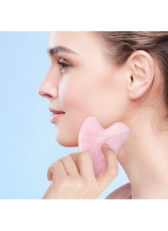 Generic 2-Piece Resin scraper board Guasha Facial Face Neck Body Gua Sha Board Massager Pink  - Image 3
