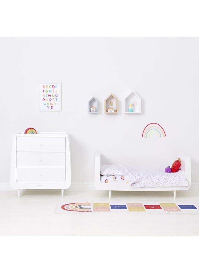 Snuz Reversible Duvet And Pillow Set, 100% Cotton Fits Most Cot Size Duvets, Toddler/ Kids, Suitable From 12 Months And Above, Colourspots, Dimension - Duvet Cover 120X100Cm, Pillowcase 40X60Cm  - Image 3