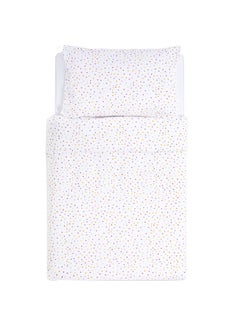Snuz Reversible Duvet And Pillow Set, 100% Cotton Fits Most Cot Size Duvets, Toddler/ Kids, Suitable From 12 Months And Above, Colourspots, Dimension - Duvet Cover 120X100Cm, Pillowcase 40X60Cm  - Image 1