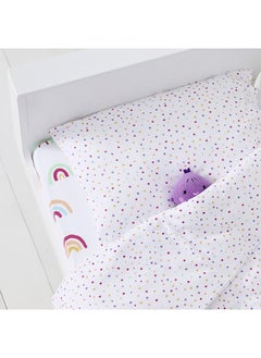 Snuz Reversible Duvet And Pillow Set, 100% Cotton Fits Most Cot Size Duvets, Toddler/ Kids, Suitable From 12 Months And Above, Colourspots, Dimension - Duvet Cover 120X100Cm, Pillowcase 40X60Cm  - Image 4