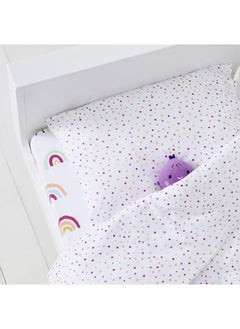 Snuz Reversible Duvet And Pillow Set, 100% Cotton Fits Most Cot Size Duvets, Toddler/ Kids, Suitable From 12 Months And Above, Colourspots, Dimension - Duvet Cover 120X100Cm, Pillowcase 40X60Cm  - Image 4