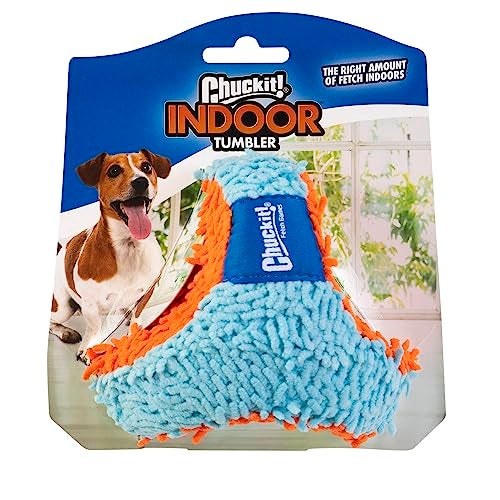 Chuckit Indoor Fetch Tumbler Toy for Dogs Interactive Dog Toys for Boredom 45 Inch Orange and Blue - Image 1