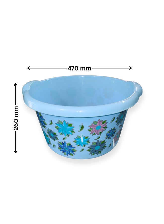 SNH Bathroom Set | 5 Pcs Plastic Bath Accessories | Water Bucket, Bath Tub, Bath Mug, Bath Seat, Storage Basket Stand | Durable Household Bathroom Organizer Essentials Pack - Image 4