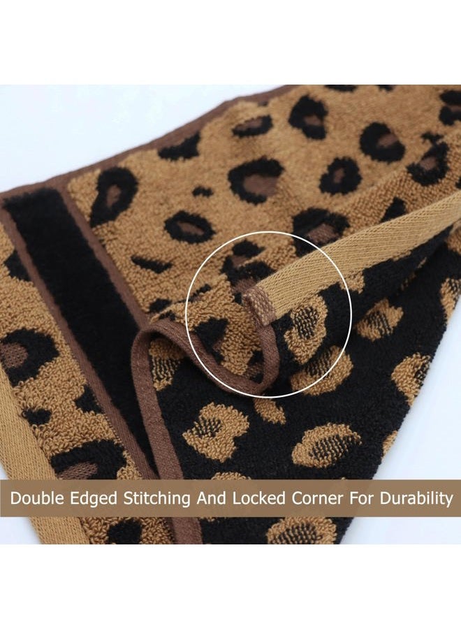 Cotton Craft Wash Cloth - Set of 12 Animal Print Safari Decorative Washcloth - 100% Cotton Jacquard Bathroom Face Towel Set - Super Soft Quick Dry Absorbent Luxury Guest Towel - Easy Care - 12 x 12 - Image 4