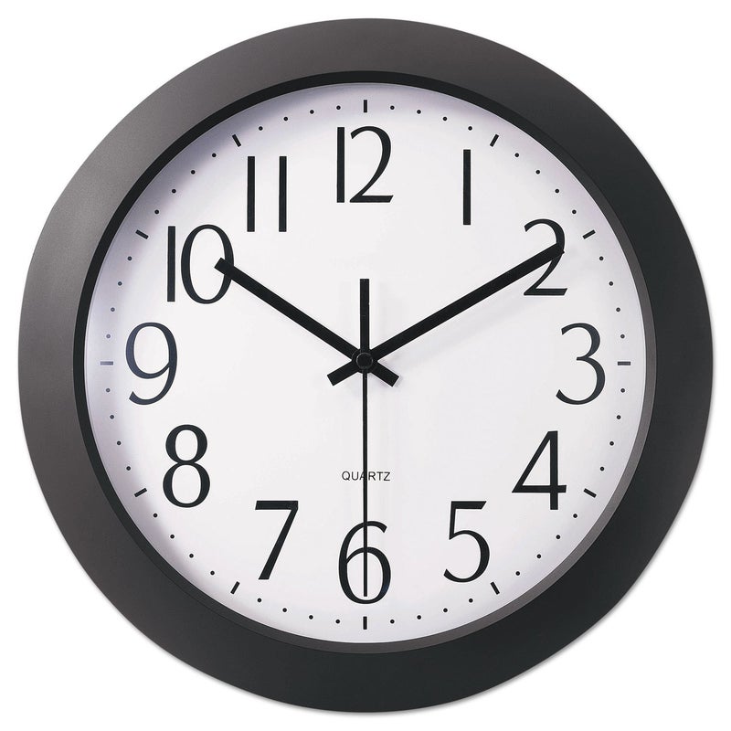 Universal Whisper Quiet Clock 12 Black White