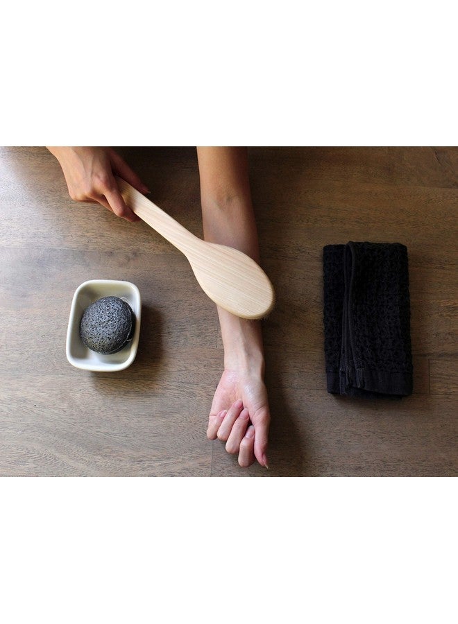 IPPINKA Japanese Body Brush For Bath Or Dry Brushing Exfoliation Cellulite Treatment Long Handle Soft - Image 4