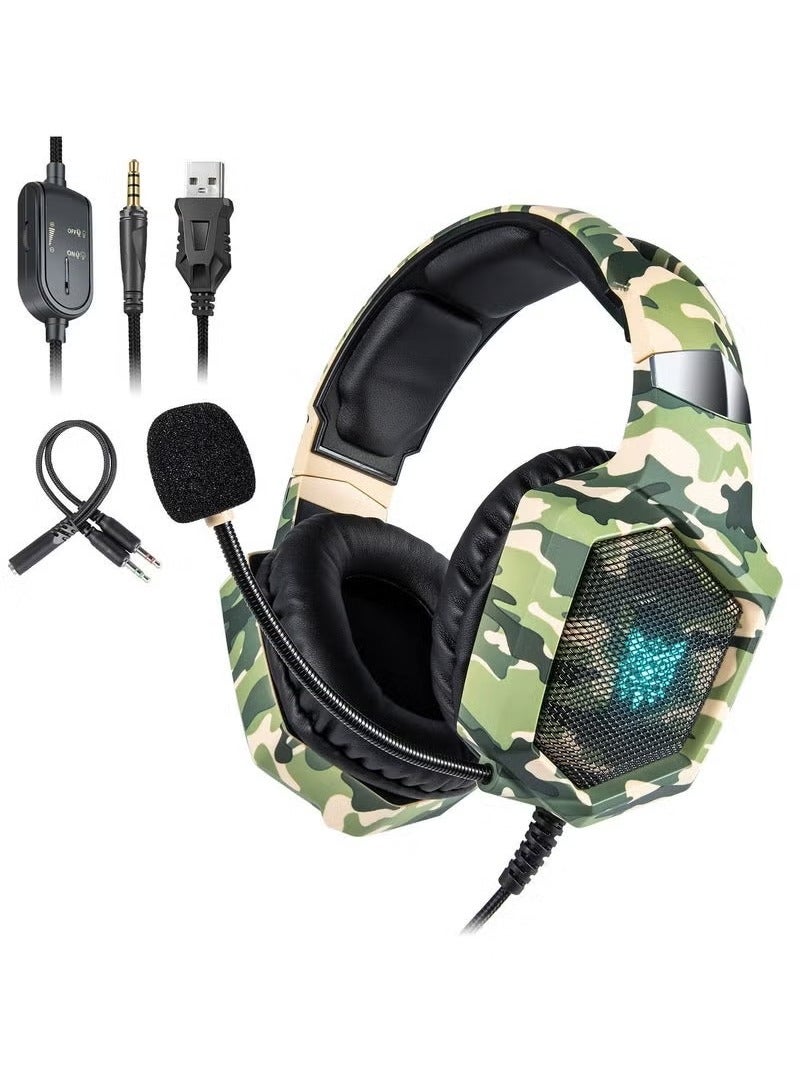 onikuma K8 Stereo Wired Over-Ear Gaming Headphones with Mic – Comfortable Noise-Cancelling Headset for PS4, PS5, Xbox One, Xbox Series X/S, Nintendo Switch, PC – High-Quality Sound, Clear Voice Communication, Adjustable Fit, Ideal for Gaming and Streaming - Image 1