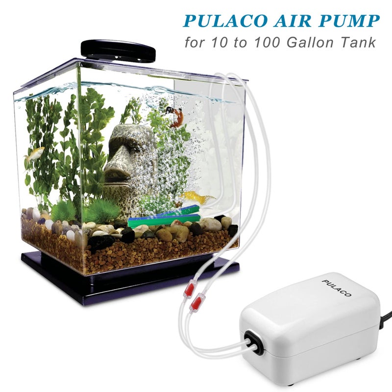 PULACO Dual Outlet Aquarium Air Pump, Quiet Oxygen Pump with Accessories for 10 to 100 Gallon - Image 4