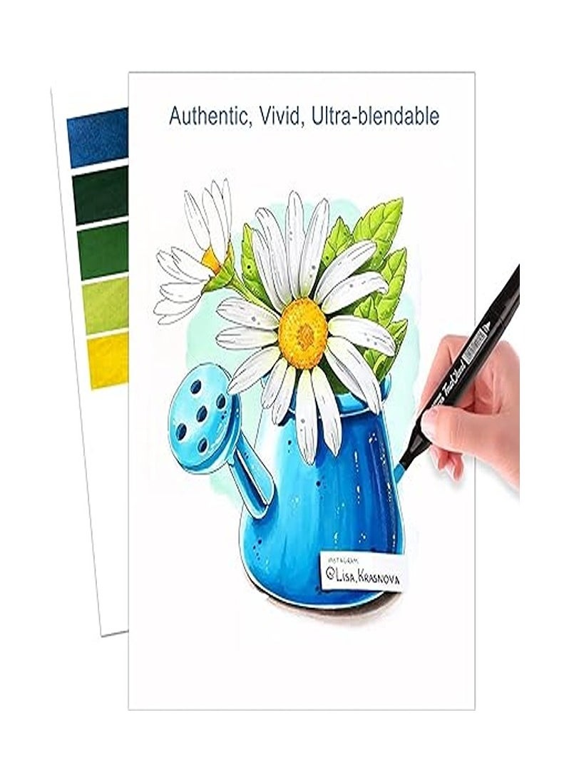 TOUCHFIVE 60-Piece Twin Marker Set With Carry Bag Multicolour  - Image 5