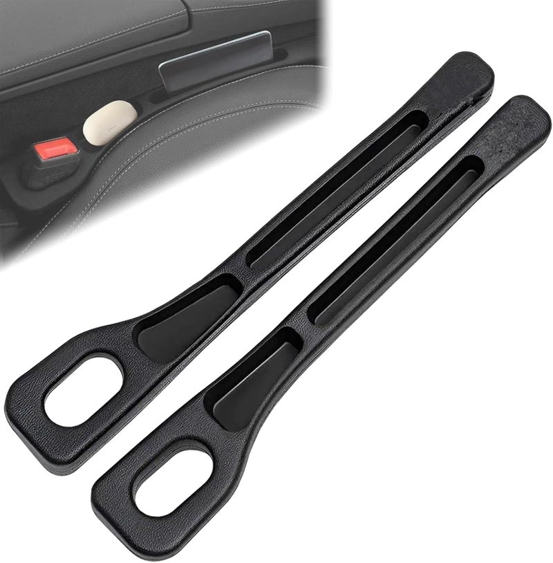 Hao Zhu 2-Pack Car Seat Gap Filler Organizer - Universal Car Seat Gap Plug Storage - Black - Image 1