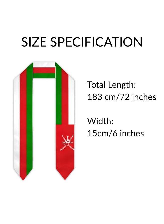 وشاح علم عُمان - وشاح ناعم وخفيف الوزن وجيد التهوية - إكسسوار مريح للتجمعات الرياضية والاحتفالات الوطنية ومهرجانات الشوارع والمسيرات والملابس الخارجية - Image 3